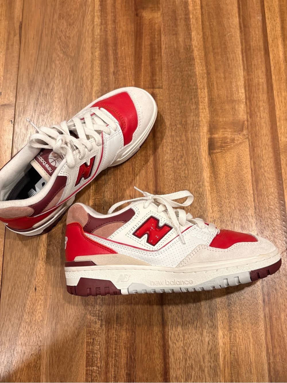 New Balance 550 Sea Salt Team Red Burgundy Sneakers Women’s 6